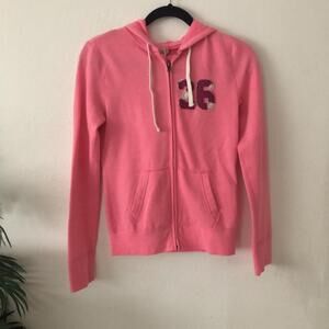 Mossimo Supply Co Pink Zip Hoodie Sweater XS - Used